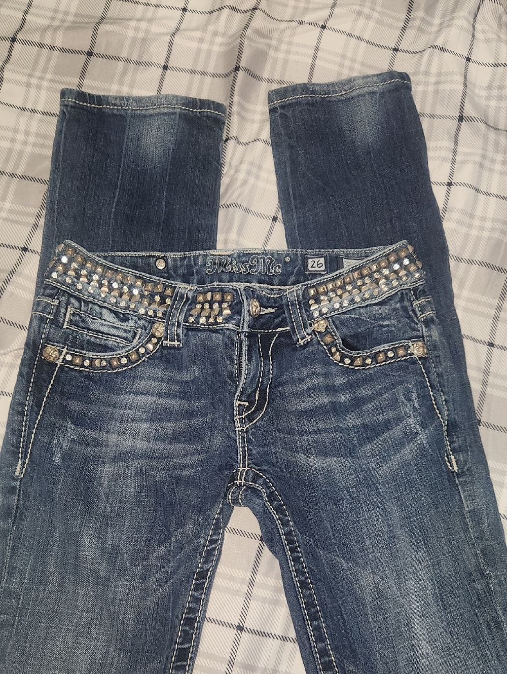 Miss Me Blue Embellished Boot Cut Jeans